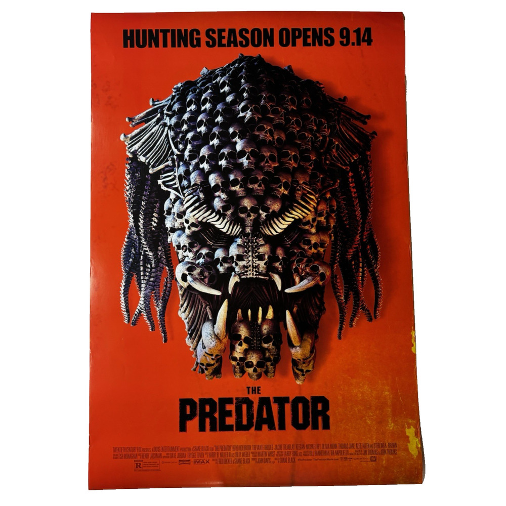 The Predator Original DS Movie Poster 27x40 2018 Advance Skulls Hunting Season